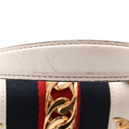 Gucci Calfskin Animal Studs Mini Sylvie Top Handle Bag White 13 of 15