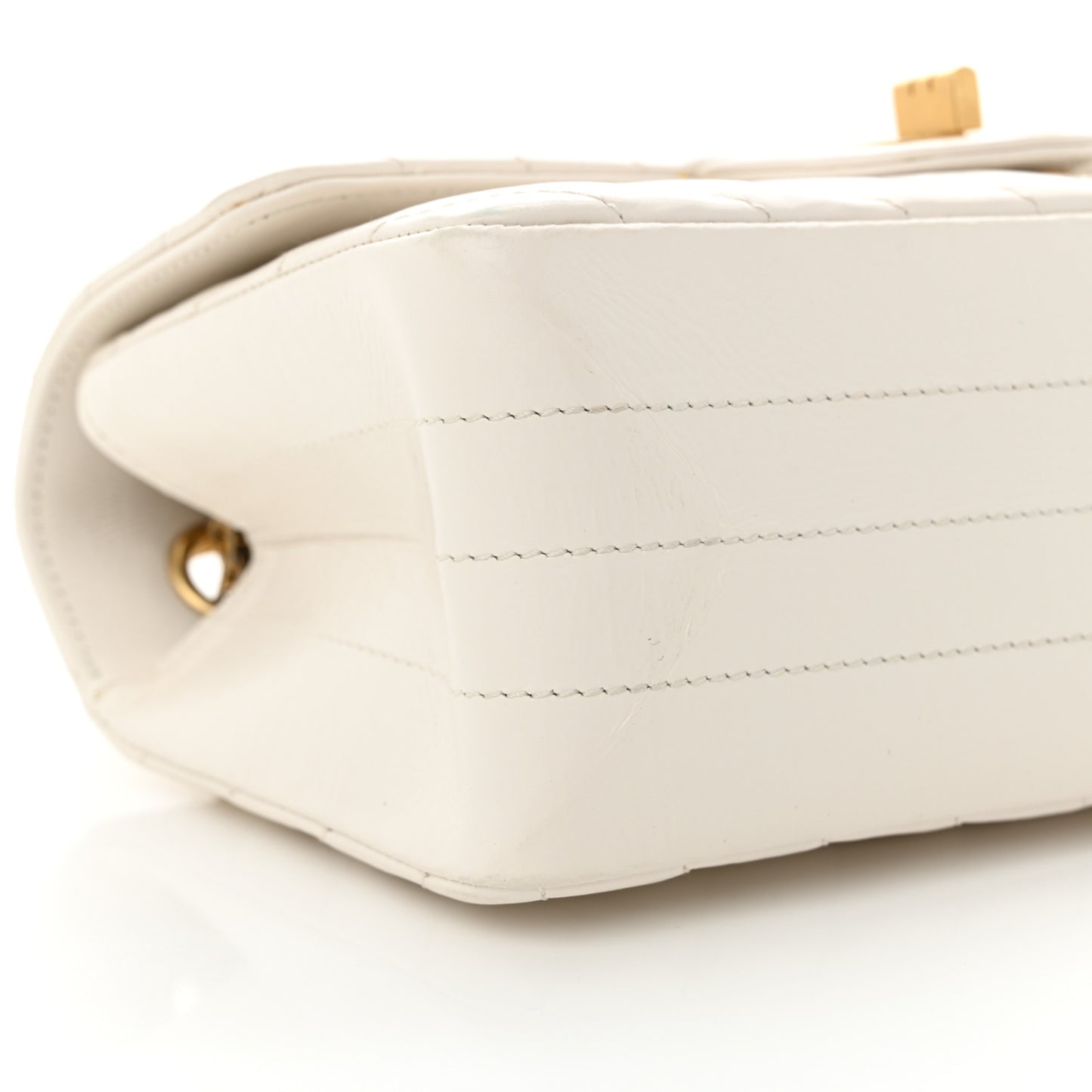 Aged Calfskin Chevron Quilted 2.55 Reissue Mini Flap White