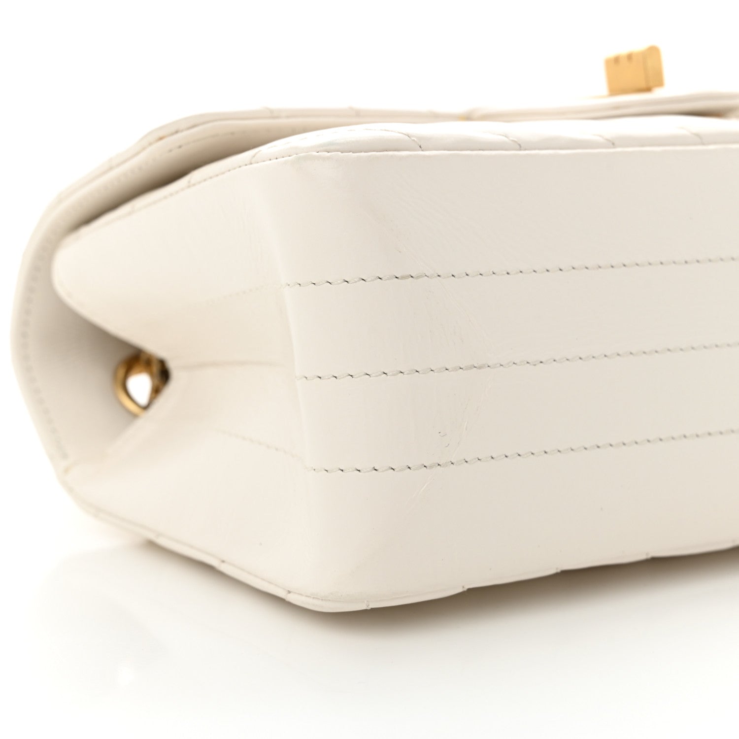 Chanel Aged Calfskin Chevron Quilted 2.55 Reissue Mini Flap White 9 of 15