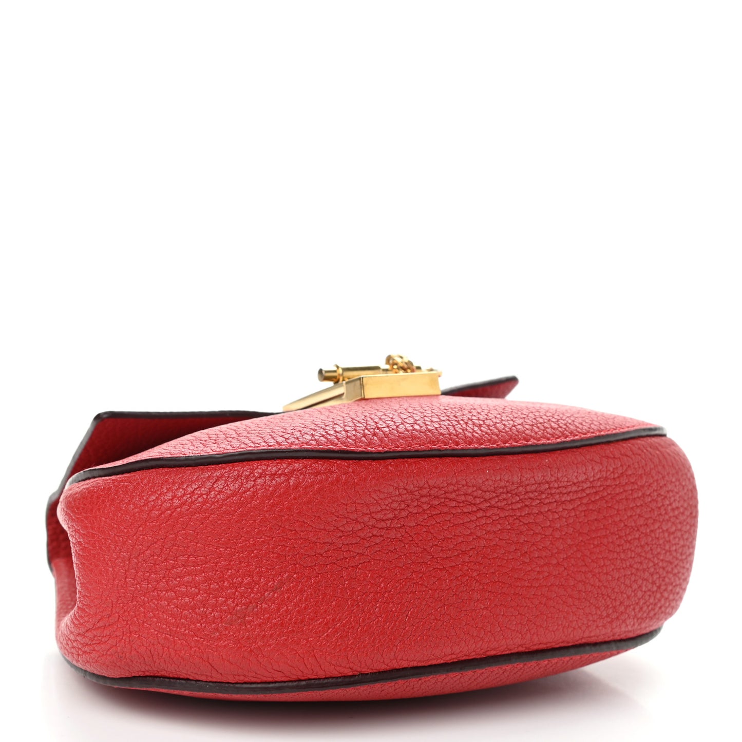 Grained Lambskin Mini Drew Shoulder Bag Plaid Red