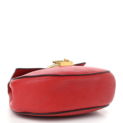 Chloe Grained Lambskin Mini Drew Shoulder Bag Plaid Red 4 of 12