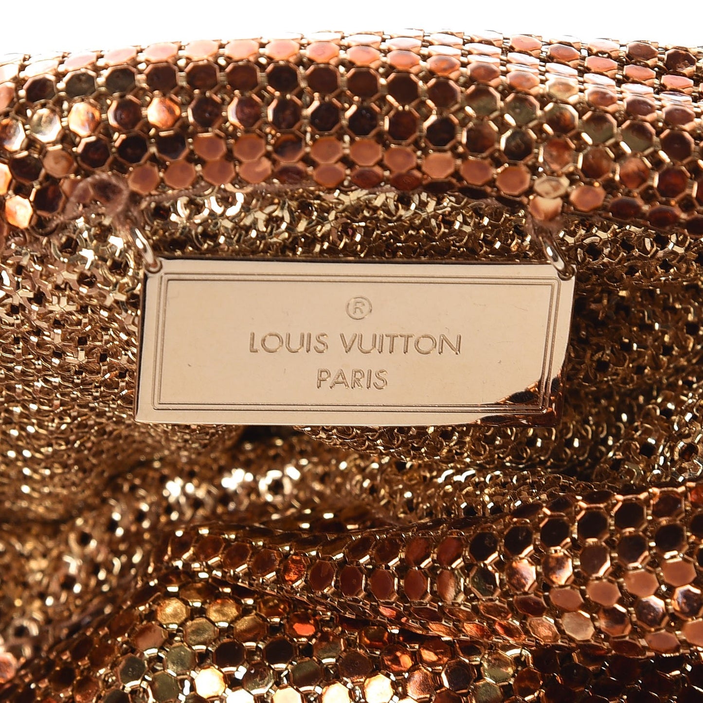 Monogram Mesh Metal Frances Gold