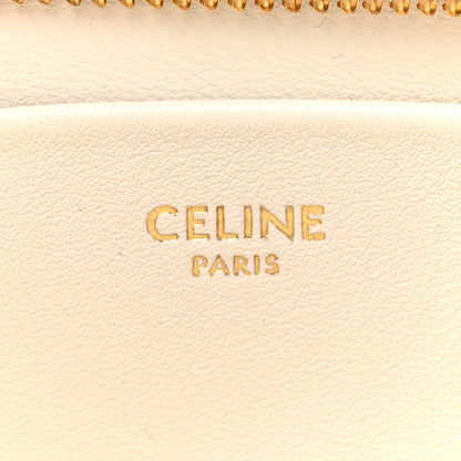 Celine Shiny Calfskin Medium Tilly Triomphe Shoulder Bag Rice 6 of 11