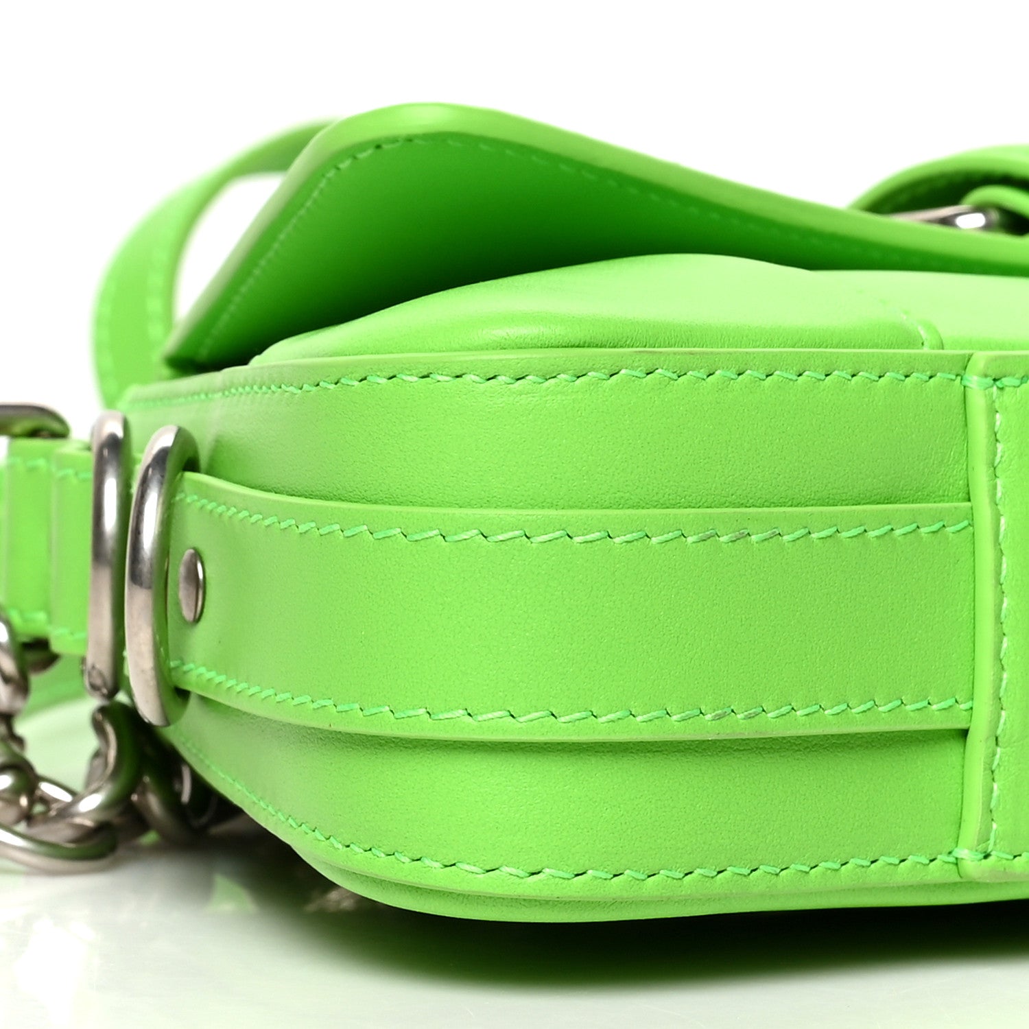 Balenciaga Smooth Calfskin Small Lindsay Shoulder Bag Acid Green 9 of 10