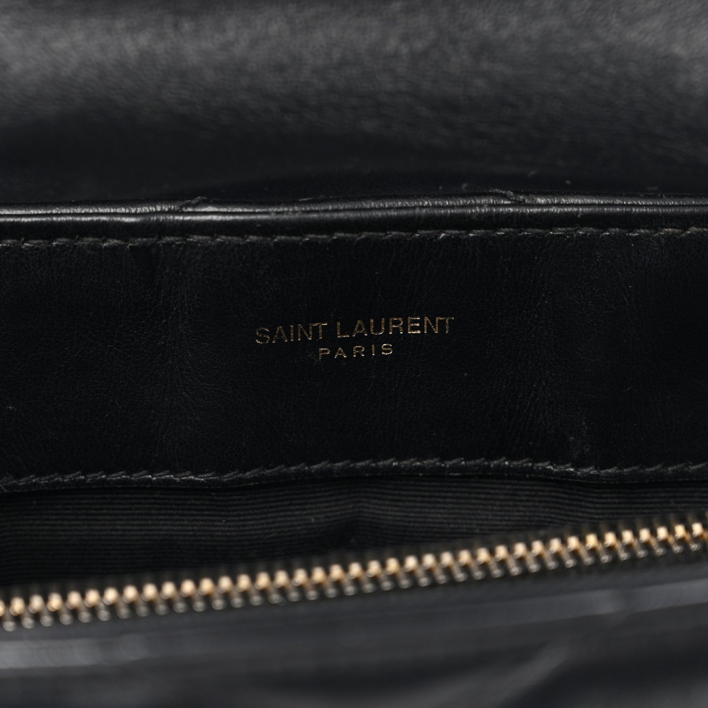 Calfskin Y Quilted Monogram Small Loulou Chain Satchel Black