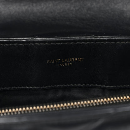 Saint Laurent Calfskin Y Quilted Monogram Small Loulou Chain Satchel Black 6 of 13