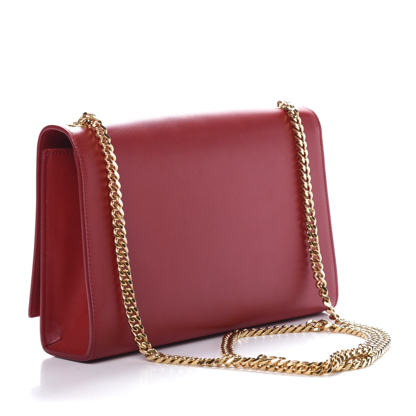 Smooth Calfskin Medium Classic Monogram Kate Tassel Satchel Lipstick Red