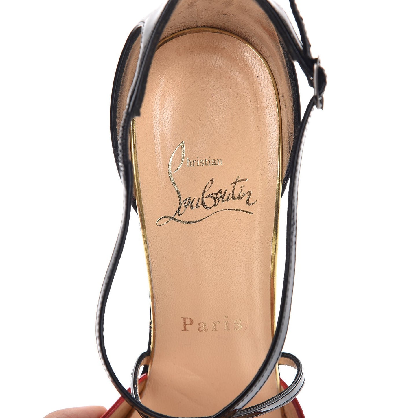 Patent Loubi Zeppa 140 Wedges 37.5 Black Red