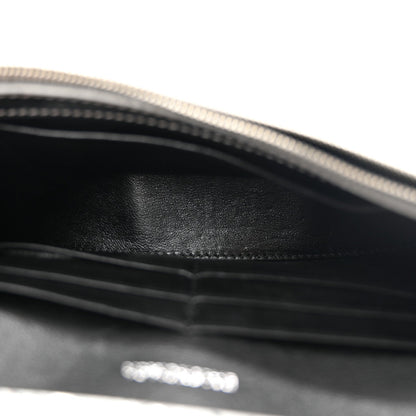 Balenciaga Metallic Calfskin Crocodile Embossed Hourglass Chain Bag Silver 5 of 10