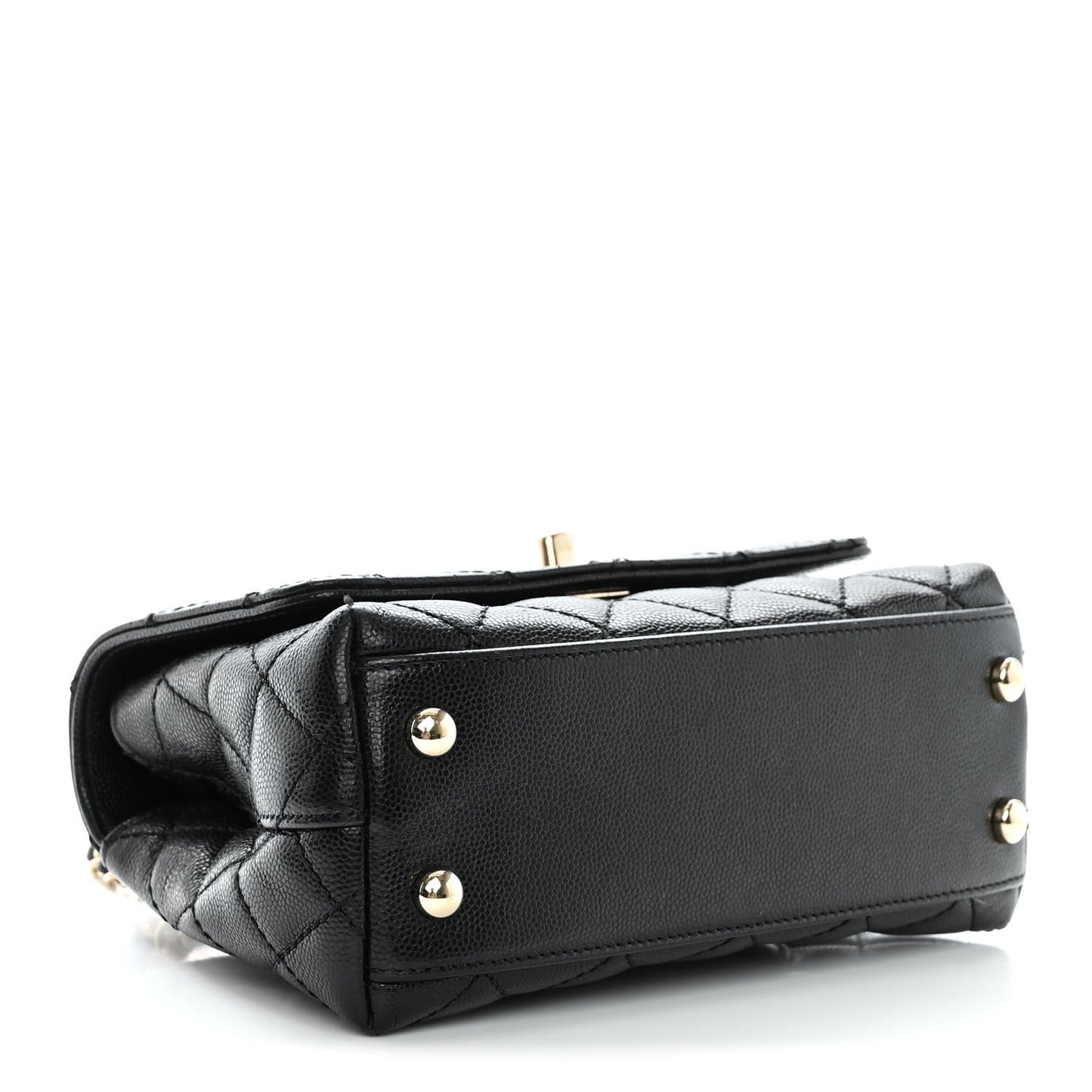Caviar Quilted Extra Mini Coco Handle Flap Black