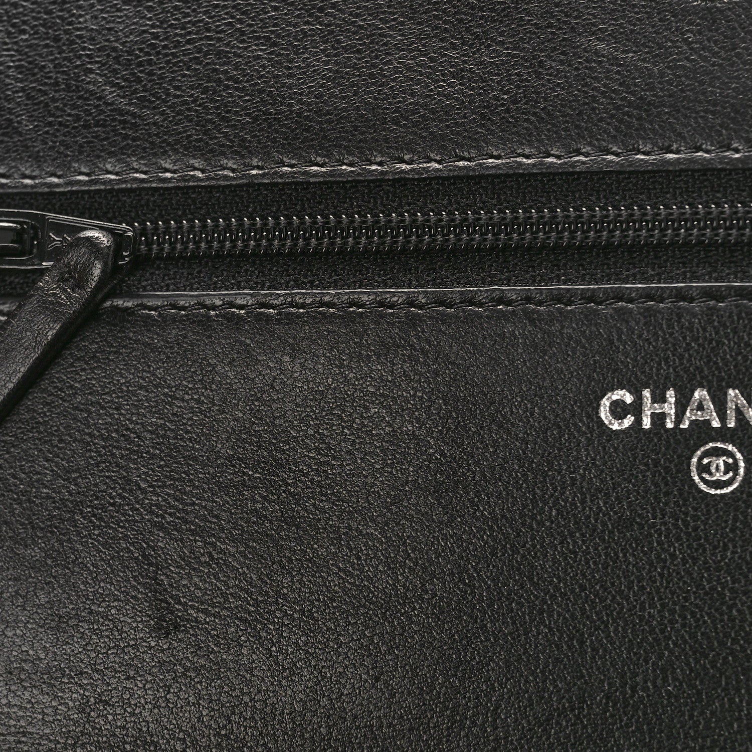 Chanel Lambskin Quilted Boy Wallet On Chain WOC Black 10 of 11
