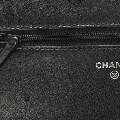 Chanel Lambskin Quilted Boy Wallet On Chain WOC Black 10 of 11