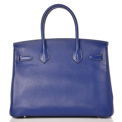 Hermes Epsom Candy Birkin 30 Bleu Electrique Mykonos 3 of 32