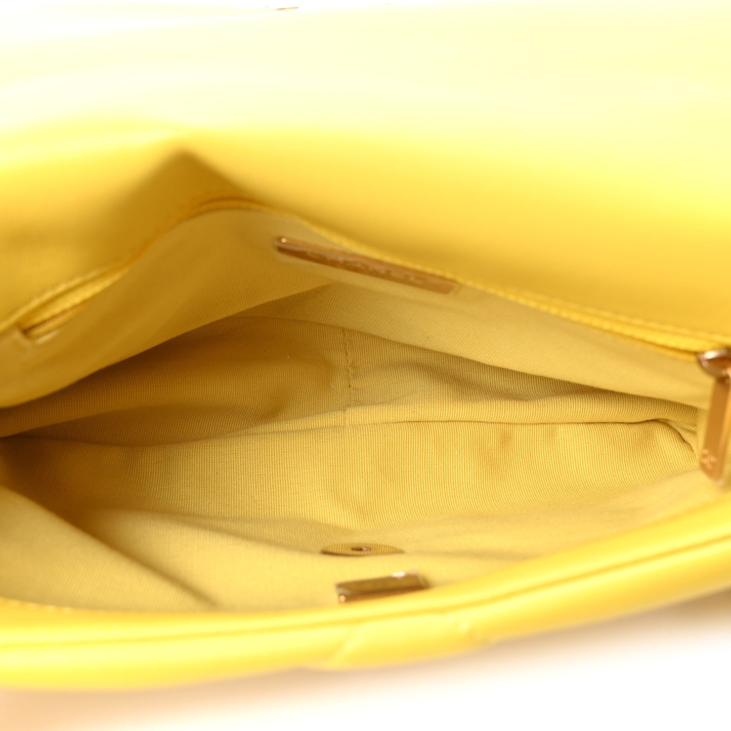 Lambskin Quilted Medium Chanel 19 Flap Yellow