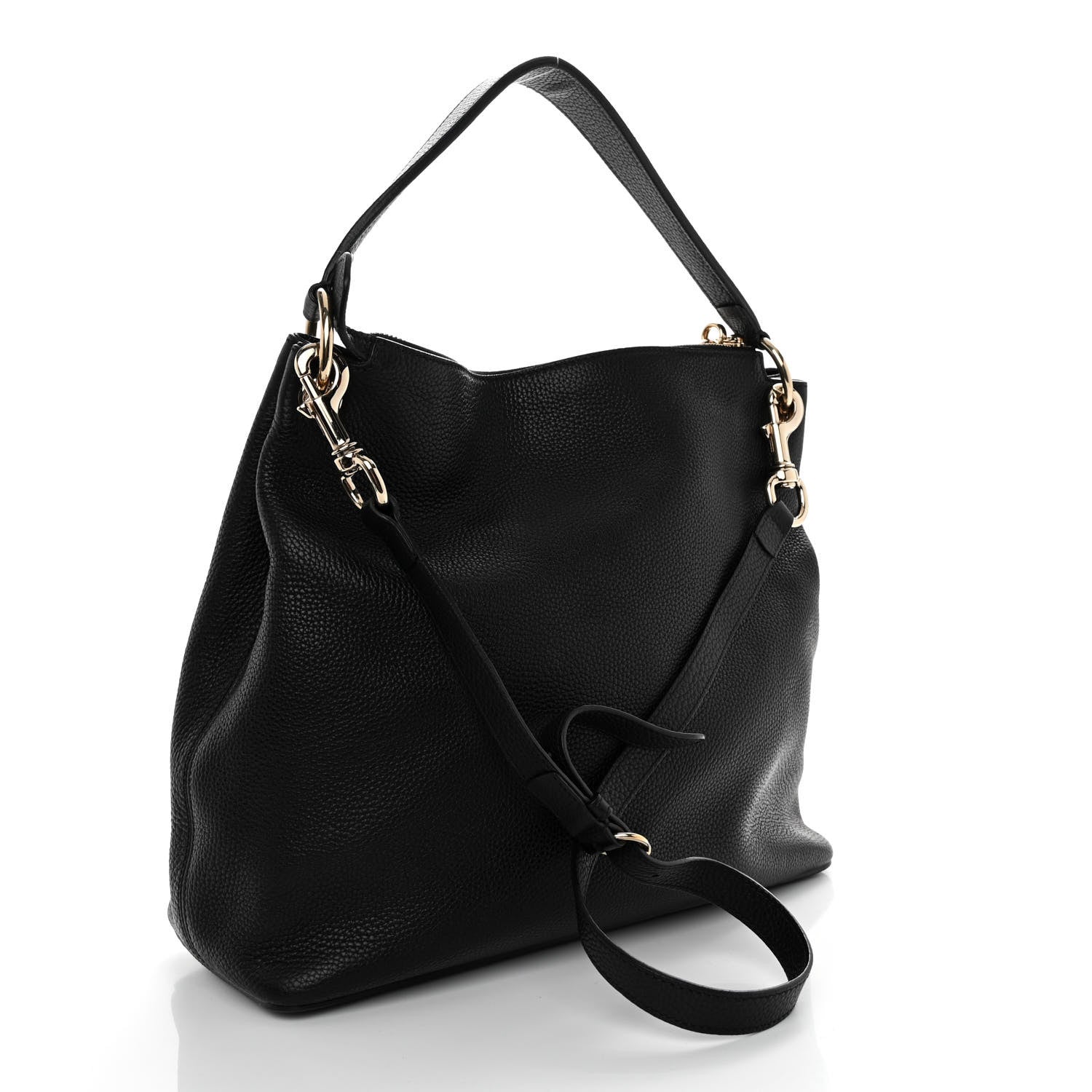 Gucci Pebbled Calfskin Large Soho Hobo Black 3 of 11