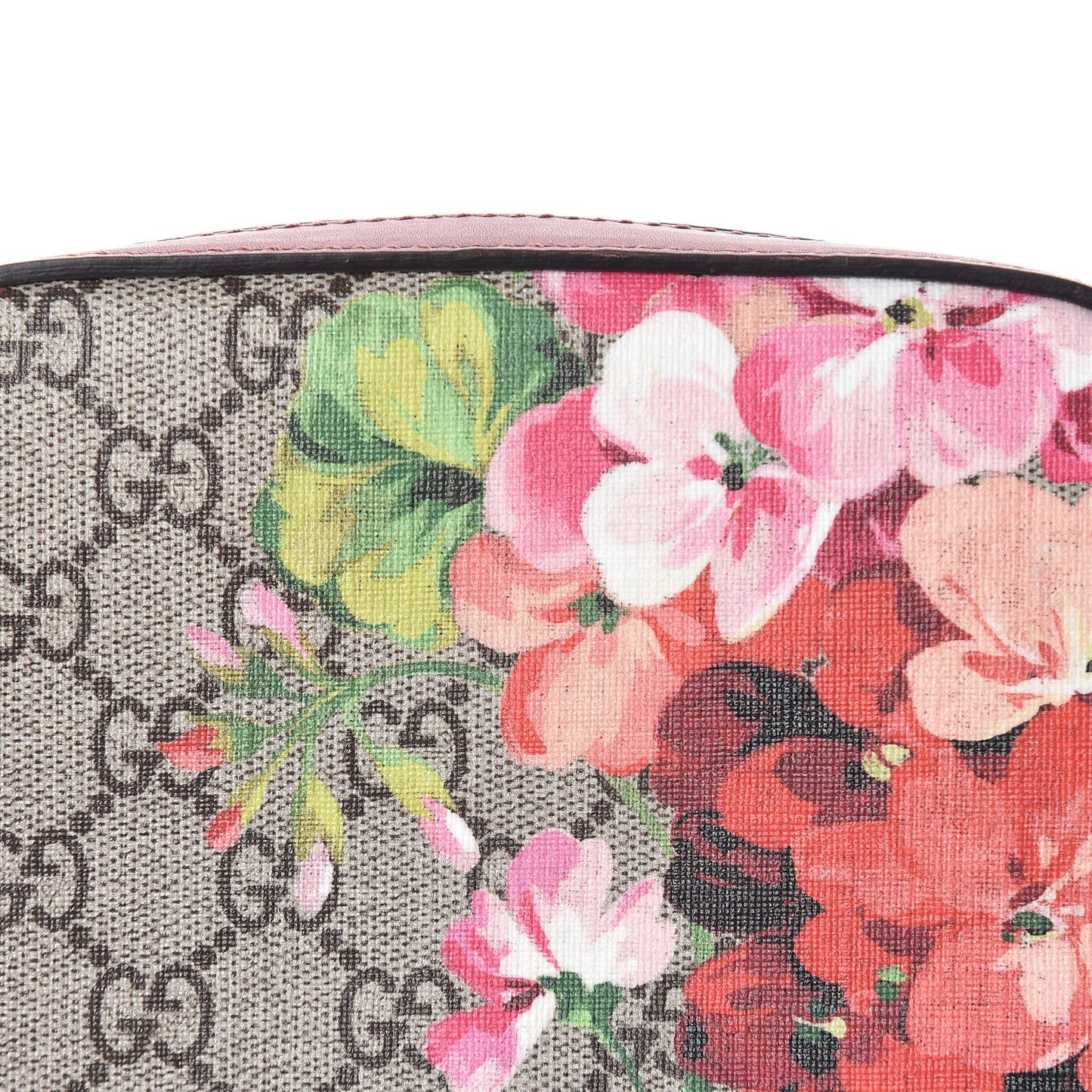 GG Supreme Monogram Blooms Mini Chain Shoulder Bag Beige Multicolor Dry Rose