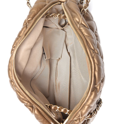 Chanel Metallic Lambskin Bubble Quilt Camera Case Bronze 5 of 7