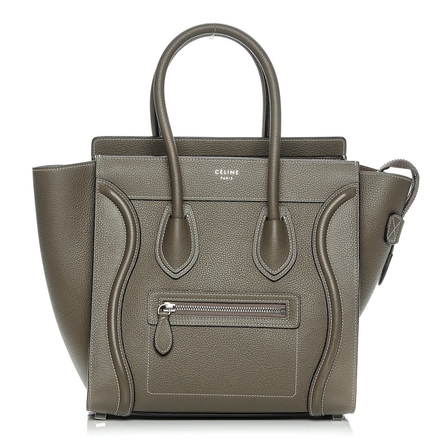 Drummed Calfskin Micro Luggage Souris