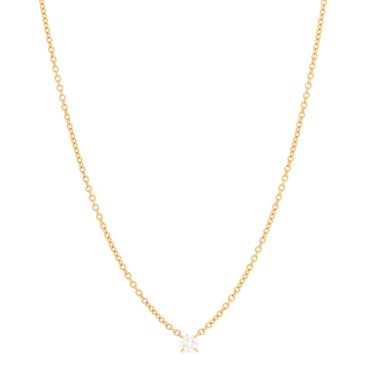 Cartier 18K Yellow Gold Diamond .68ct Solitaire 1895 Pendant Necklace 1 of 5