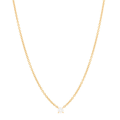 Cartier 18K Yellow Gold Diamond .68ct Solitaire 1895 Pendant Necklace 1 of 5