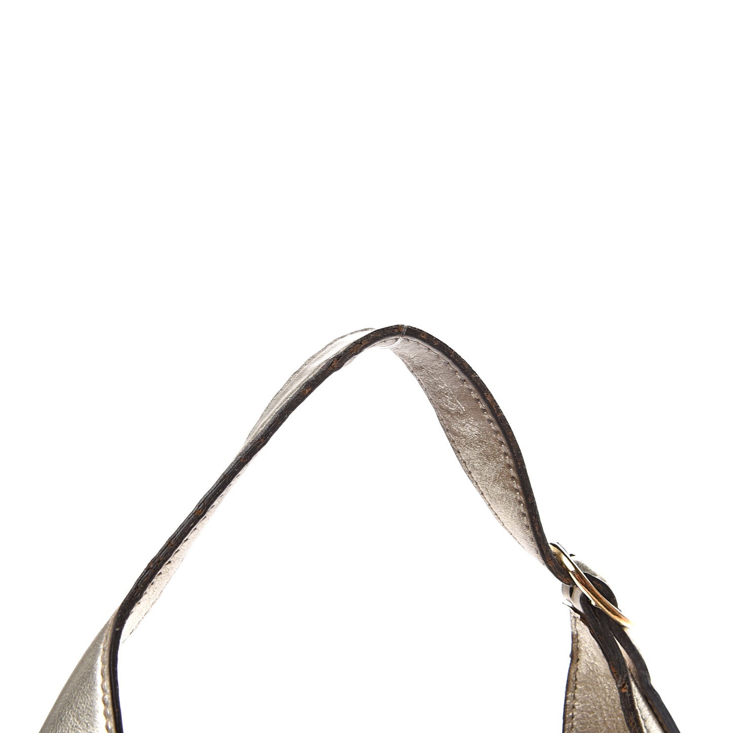 Metallic Calfskin Web Large Jackie O Bouvier Hobo Gold