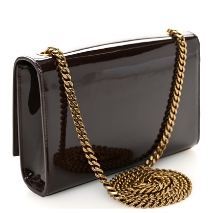 Saint Laurent Patent Small Monogram Kate Satchel Spicy Chocolate 3 of 10