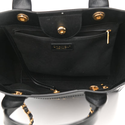 Chanel Caviar Small Studded Deauville Tote Black 12 of 15