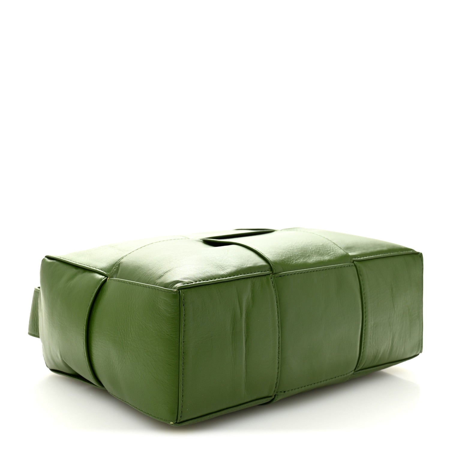 Bottega Veneta Paper Calfskin Maxi Intreccio Medium Arco Camera Bag Avocado 4 of 10