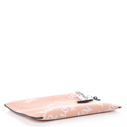 Christian Louboutin Calfskin Empire Loubicute Crazy Love Charms Clutch Latte 4 of 8