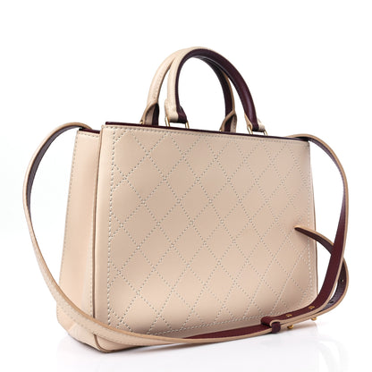 Chanel Bullskin Stitched Bi-Color Medium So Light Shoulder Bag Beige 3 of 9