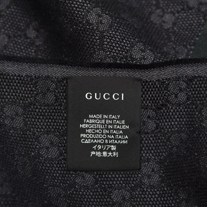 Gucci Wool Silk GG Monogram Web Verbier Fringe Scarf Black 5 of 5