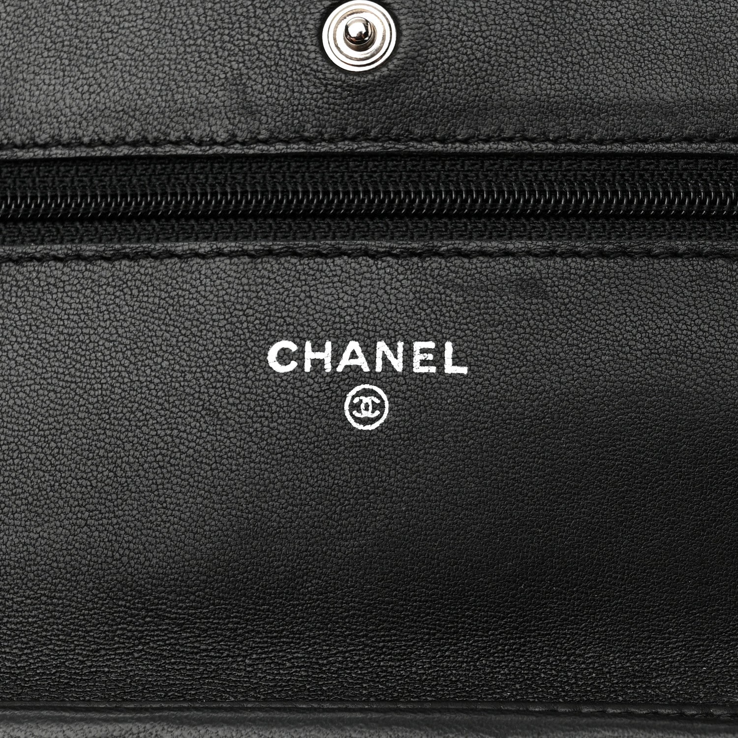 Chanel Lambskin Quilted Wallet On Chain WOC Black 6 of 12