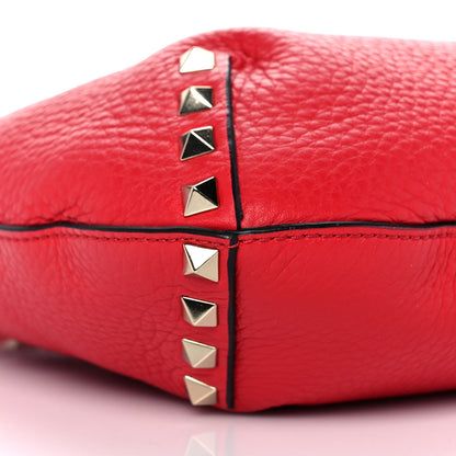 Valentino Garavani Calfskin Small Rockstud Handbag Rouge Pur 6 of 7
