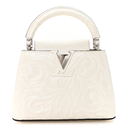 Louis Vuitton Lizard Baroque Embossed Capucines Mini Ivory Sparkle 1 of 10