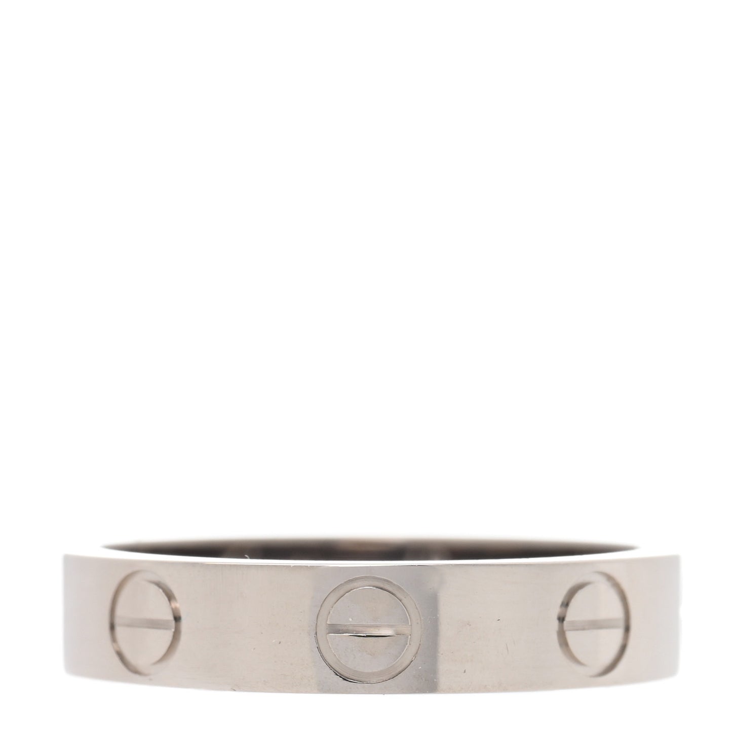 18K White Gold 3.5mm LOVE Wedding Band Ring 48 4.5