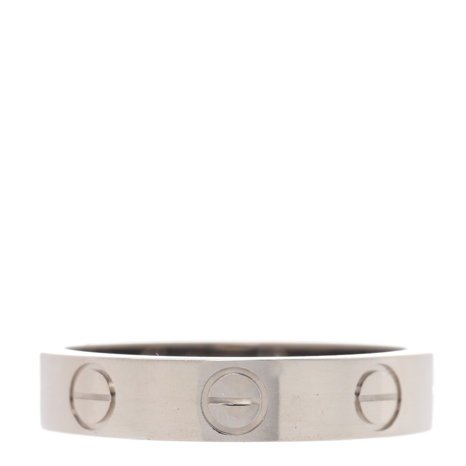 Cartier 18K White Gold 3.5mm LOVE Wedding Band Ring 48 4.5 1 of 5