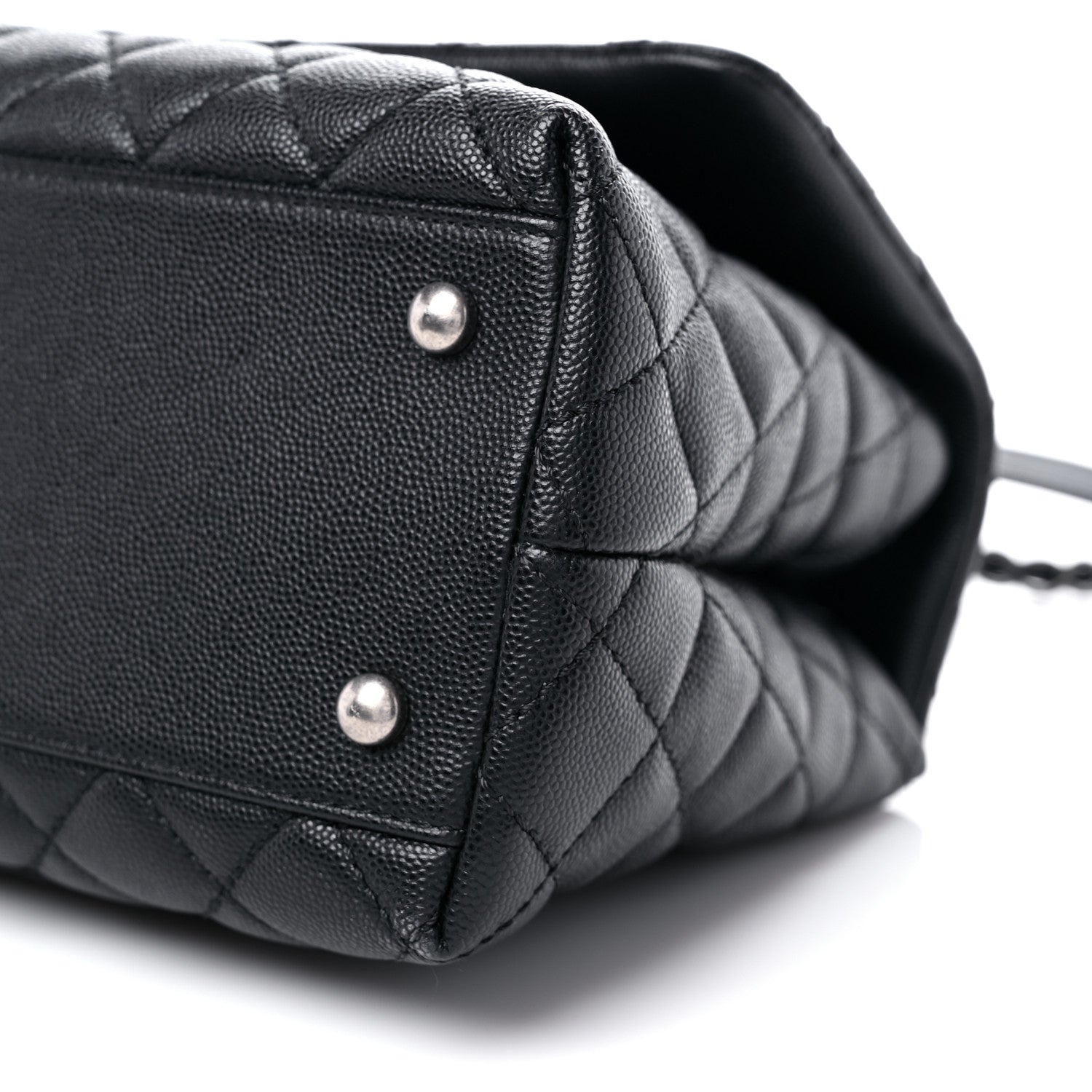 Chanel Caviar Lizard Quilted Small Coco Handle Flap Black 9 of 9