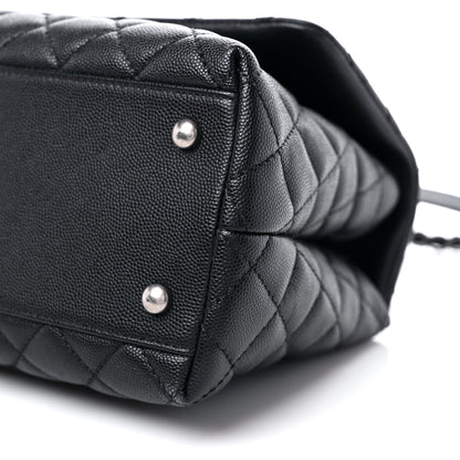 Chanel Caviar Lizard Quilted Small Coco Handle Flap Black 9 of 9