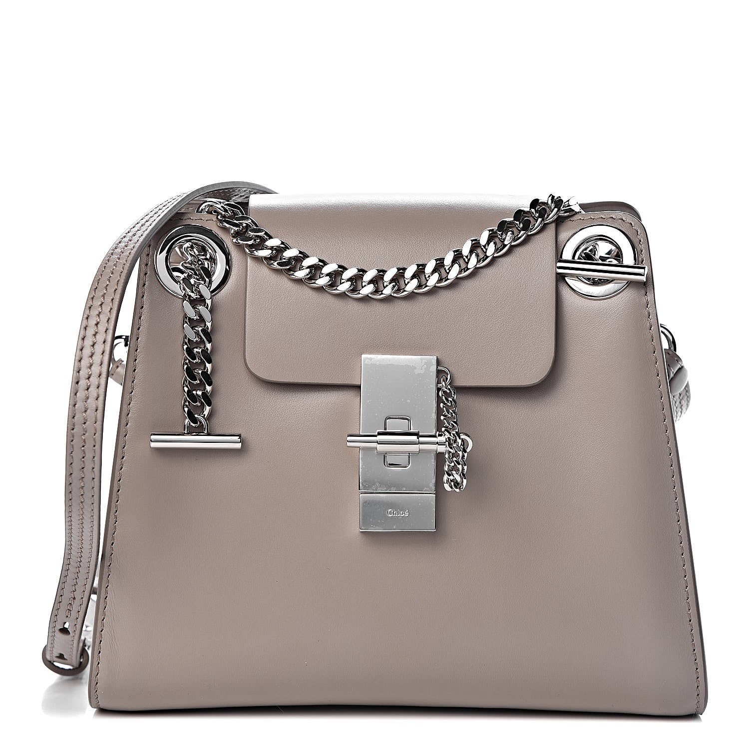 Chloe Shiny Calfskin Mini Annie Shoulder Bag Motty Grey 1 of 10