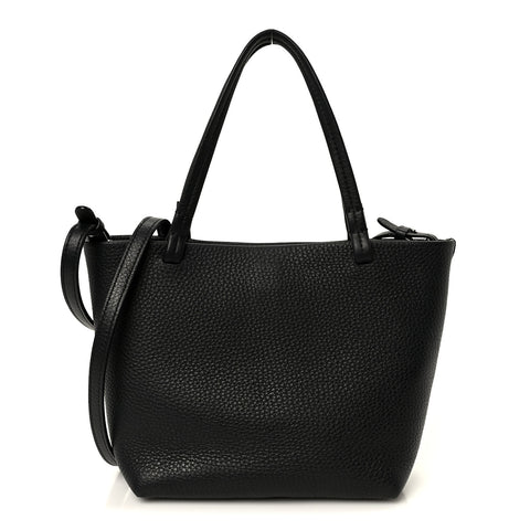 Grained Calfskin Small Park Tote Black