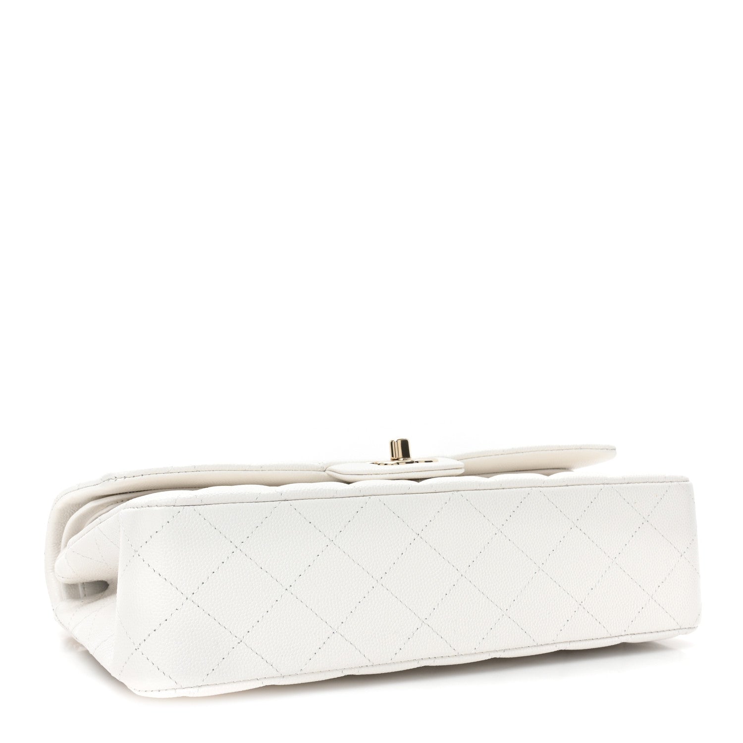 Chanel Caviar Quilted Medium Double Flap White 4 of 11