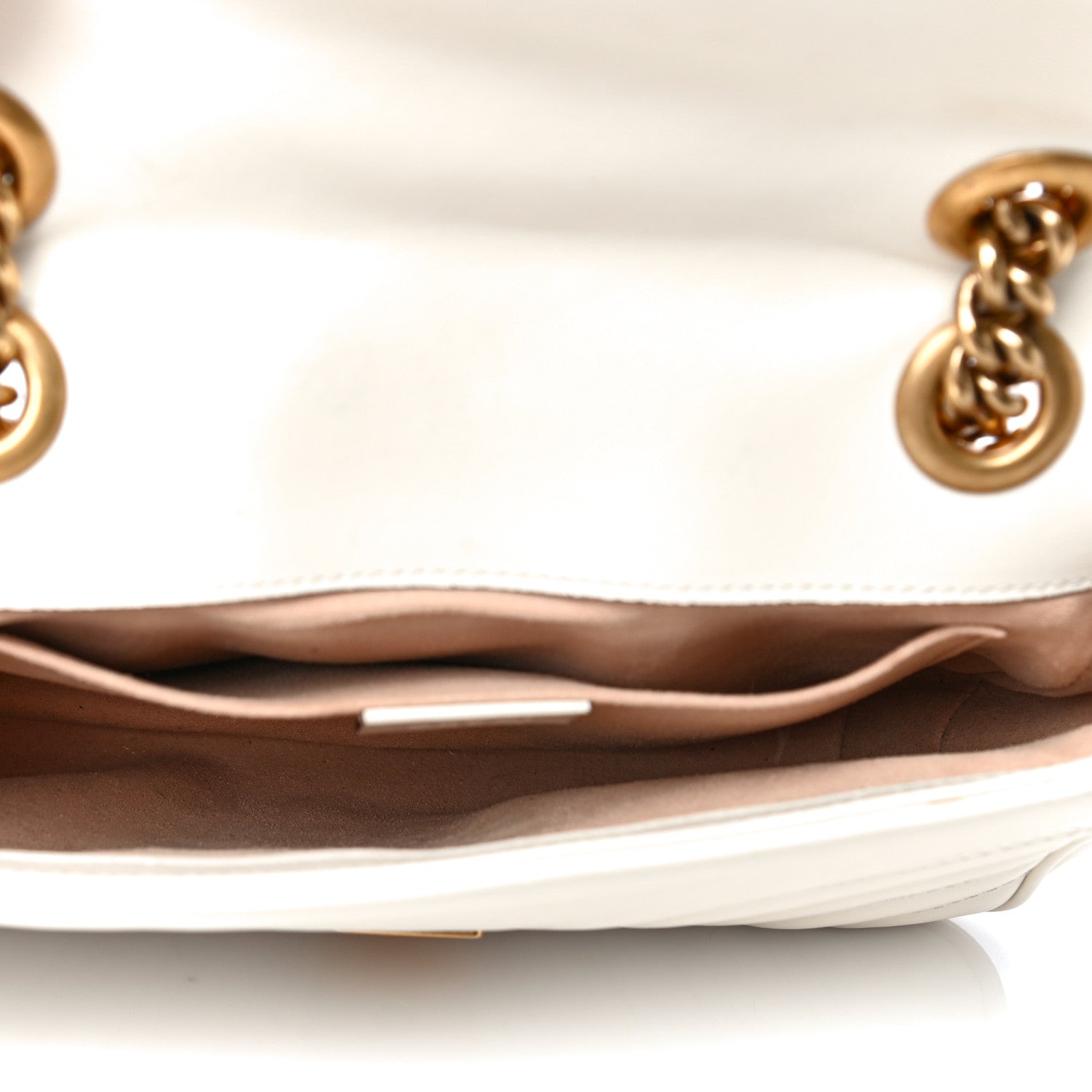 Gucci Calfskin Matelasse Mini GG Marmont Shoulder Bag White 4 of 19