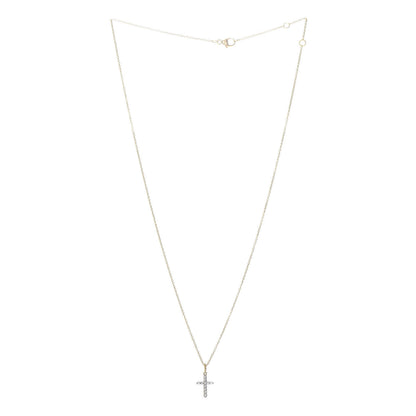 David Yurman 18K Yellow Gold Diamond Cable Collectibles Cross Necklace 3 of 5