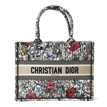 Christian Dior Canvas Embroidered Medium Mille Fleurs Book Tote Multicolor 1 of 9