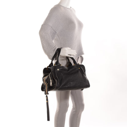 Chloe Grained Goatskin Large Dalston Satchel Black 2 of 7