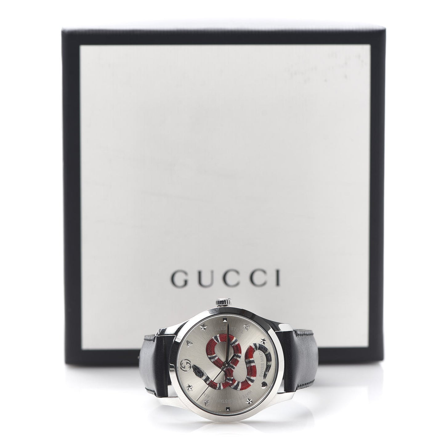 Stainless Steel Calfskin 38mm G-Timeless Snake Quartz Watch