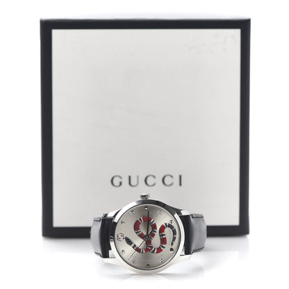Gucci Stainless Steel Calfskin 38mm G-Timeless Snake Quartz Watch 6 of 6