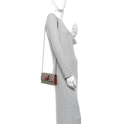Gucci GG Supreme Monogram Mini Cherry Chain Bag 2 of 10