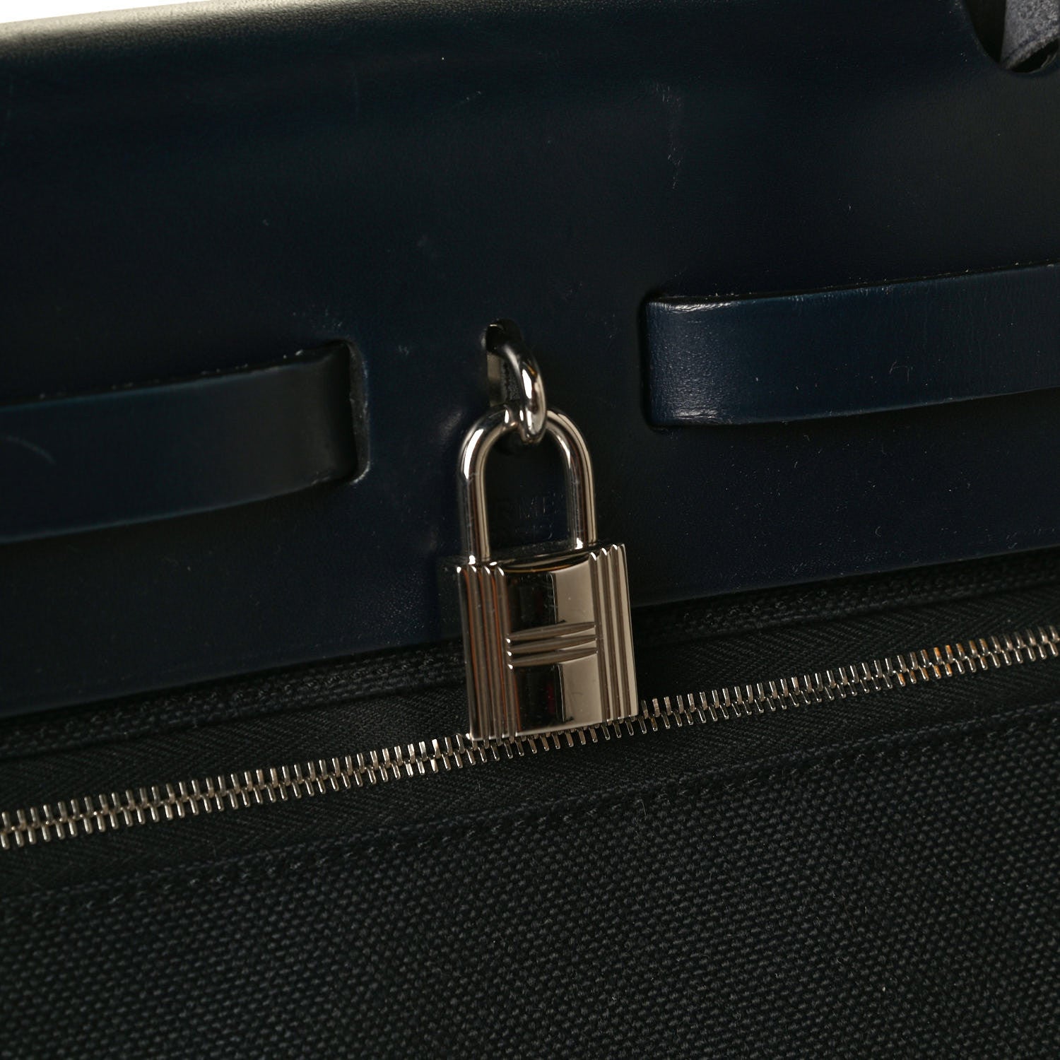 Hermes Military Toile Vache Hunter Herbag Zip PM 31 Bleu Marine 10 of 11