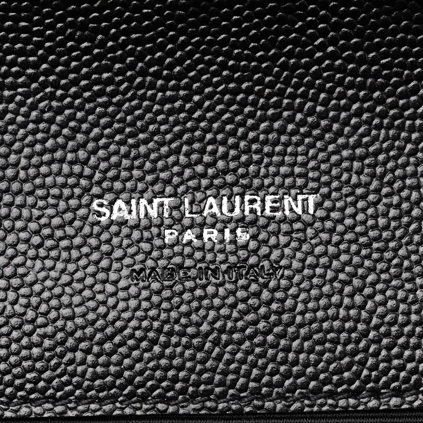 Grain De Poudre Matelasse Chevron Monogram Envelope Clutch Black